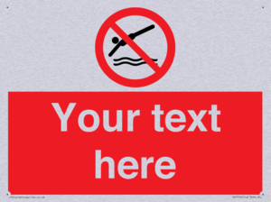 Custom prohibition no diving